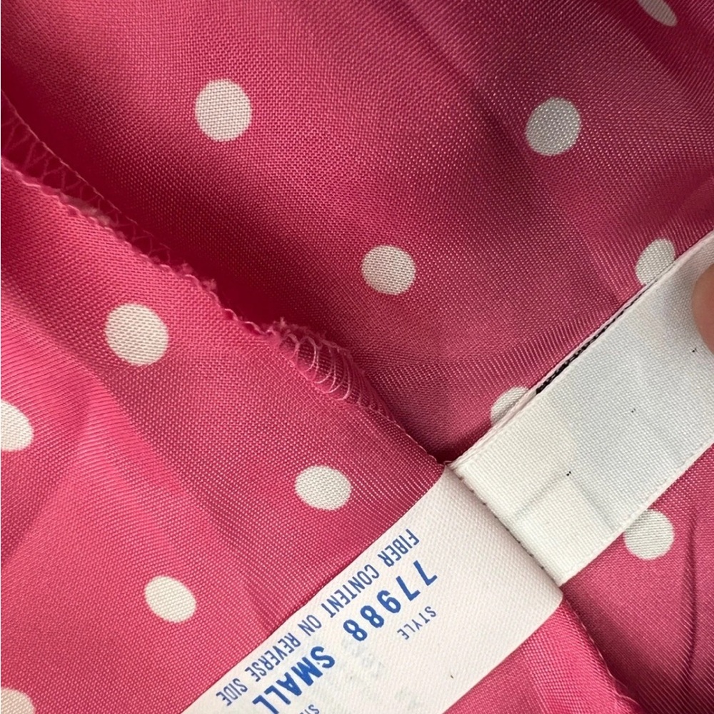 Vtg Valentino Teddy Pink Ruffle Edge Snap Crotch Small USA MADE sweet - Picture 8 of 9